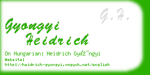 gyongyi heidrich business card
